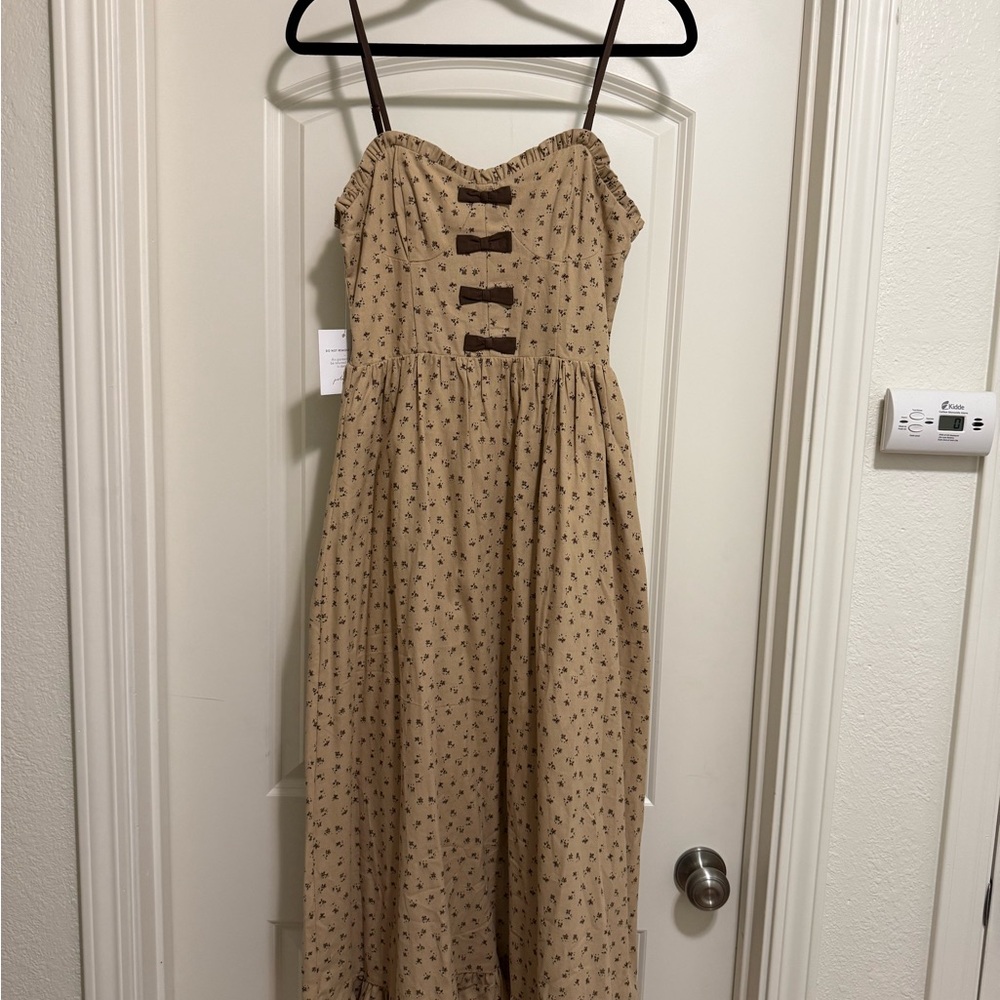Petal & Pup Tan Floral Dress
